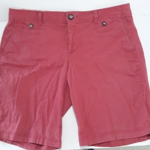 Dockers Bermuda Shorts Women's sz 14 Faded Brick Red Walking Casual